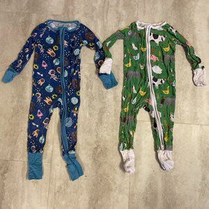 2 Pairs of Little Sleepies Zippies Pajamas, size 6-12 months ($80 value)